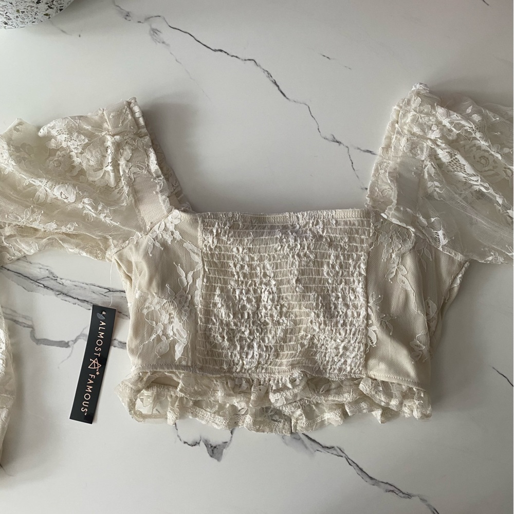 NWT Lace corset long sleeve top - Picture 3 of 5